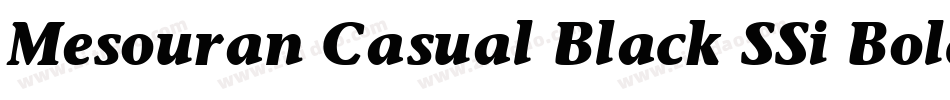 Mesouran Casual Black SSi Bold Italic字体转换